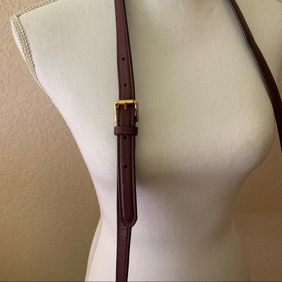 RALPH LAUREN PLUM WINE LEATHER CROSSBODY - Picture 11 of 14